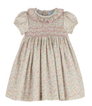 Tiny tulips smocked dress