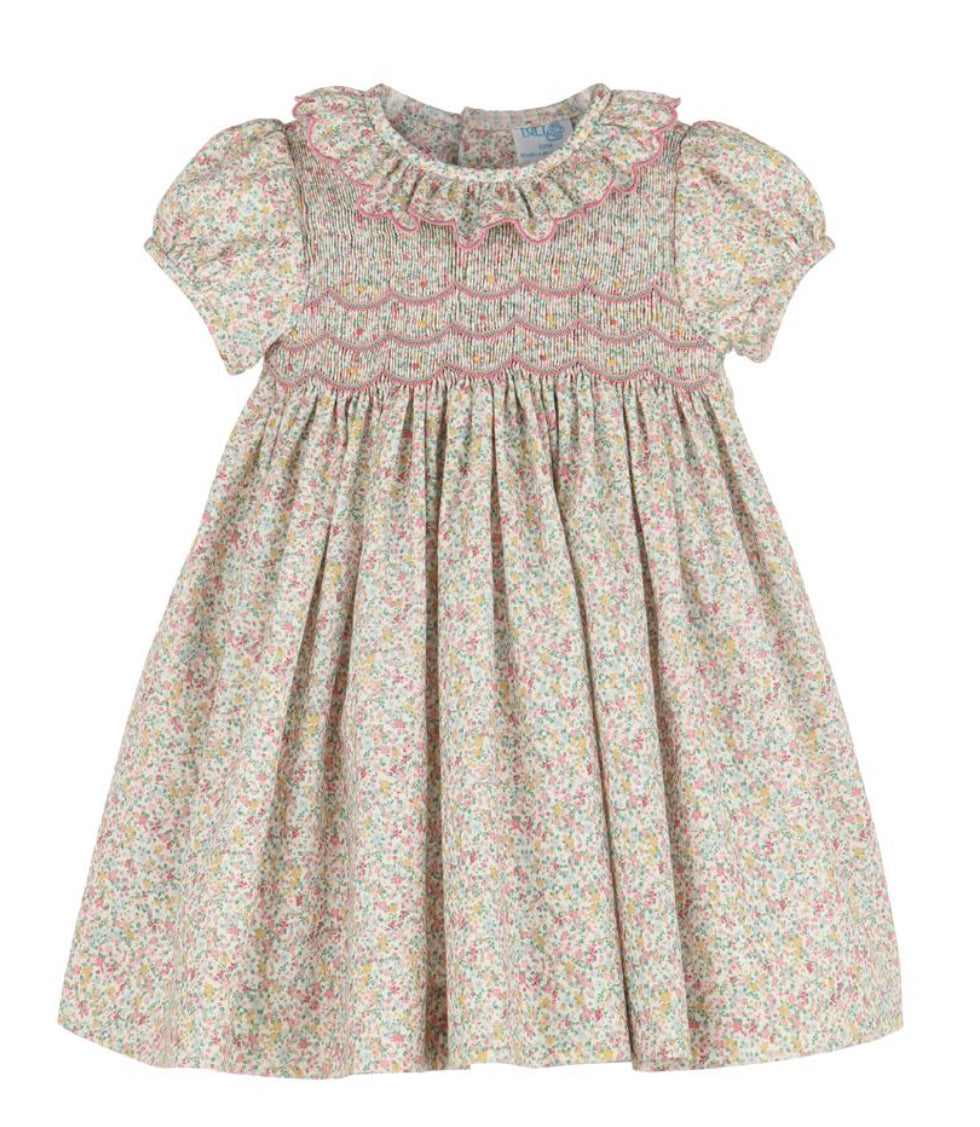 Tiny tulips smocked dress