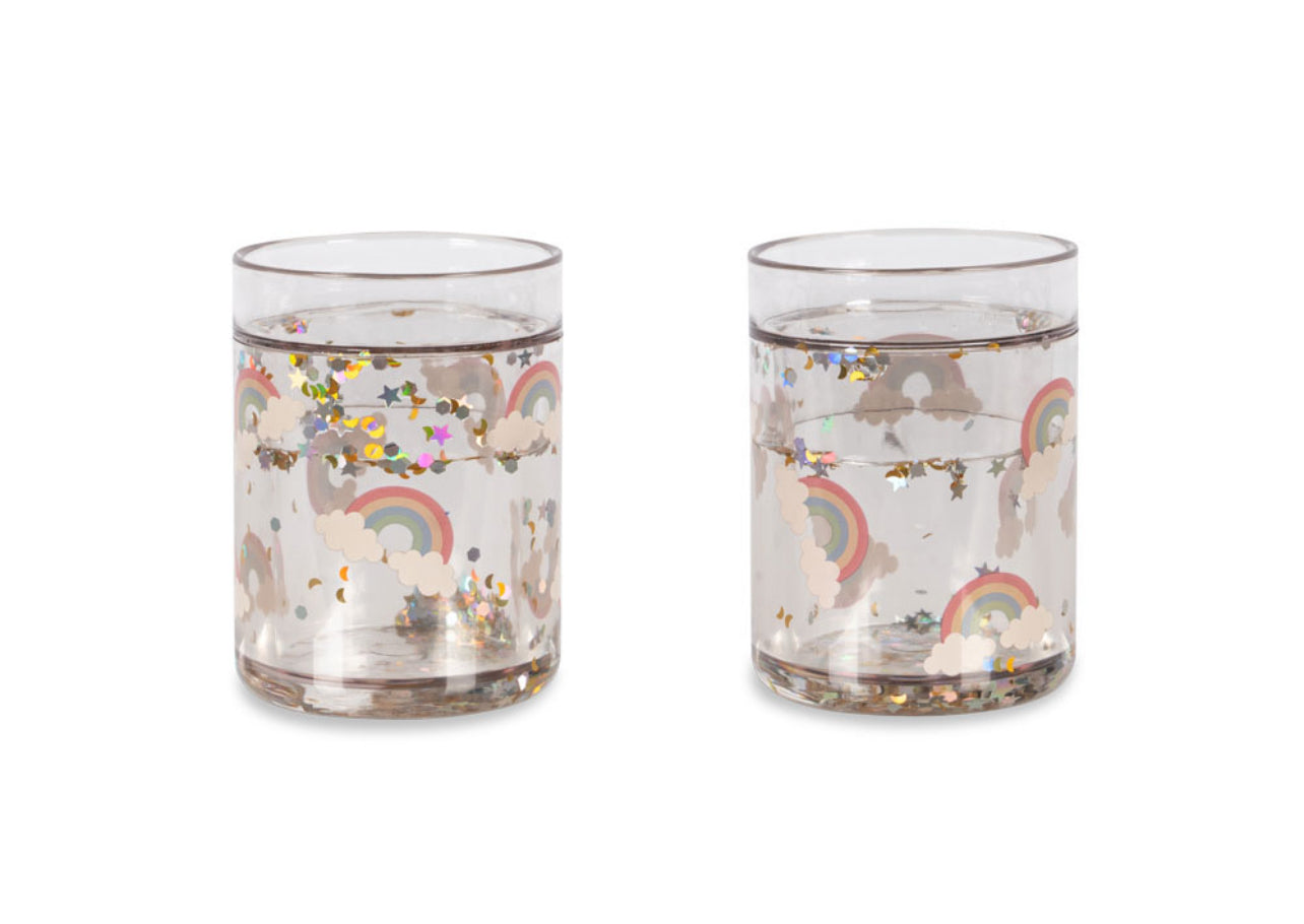 2 Pack Glitter Cups - Rainbow