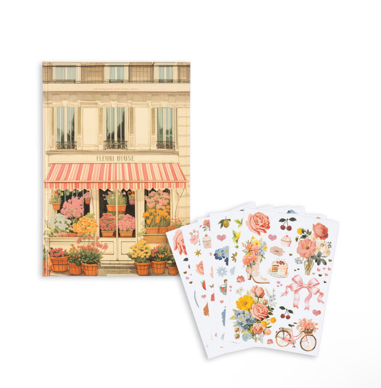 Fleuri House Colouring Book With Stickers