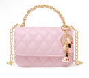 Classic Link Chain Top Handle Handbag - Pink