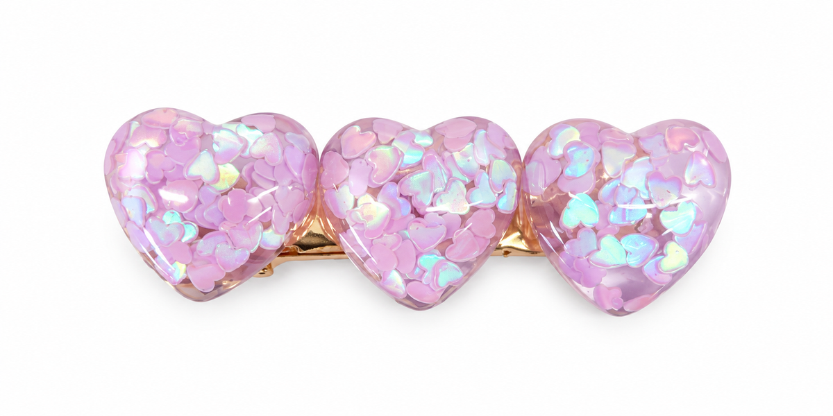 Iridescent Hearts Clip