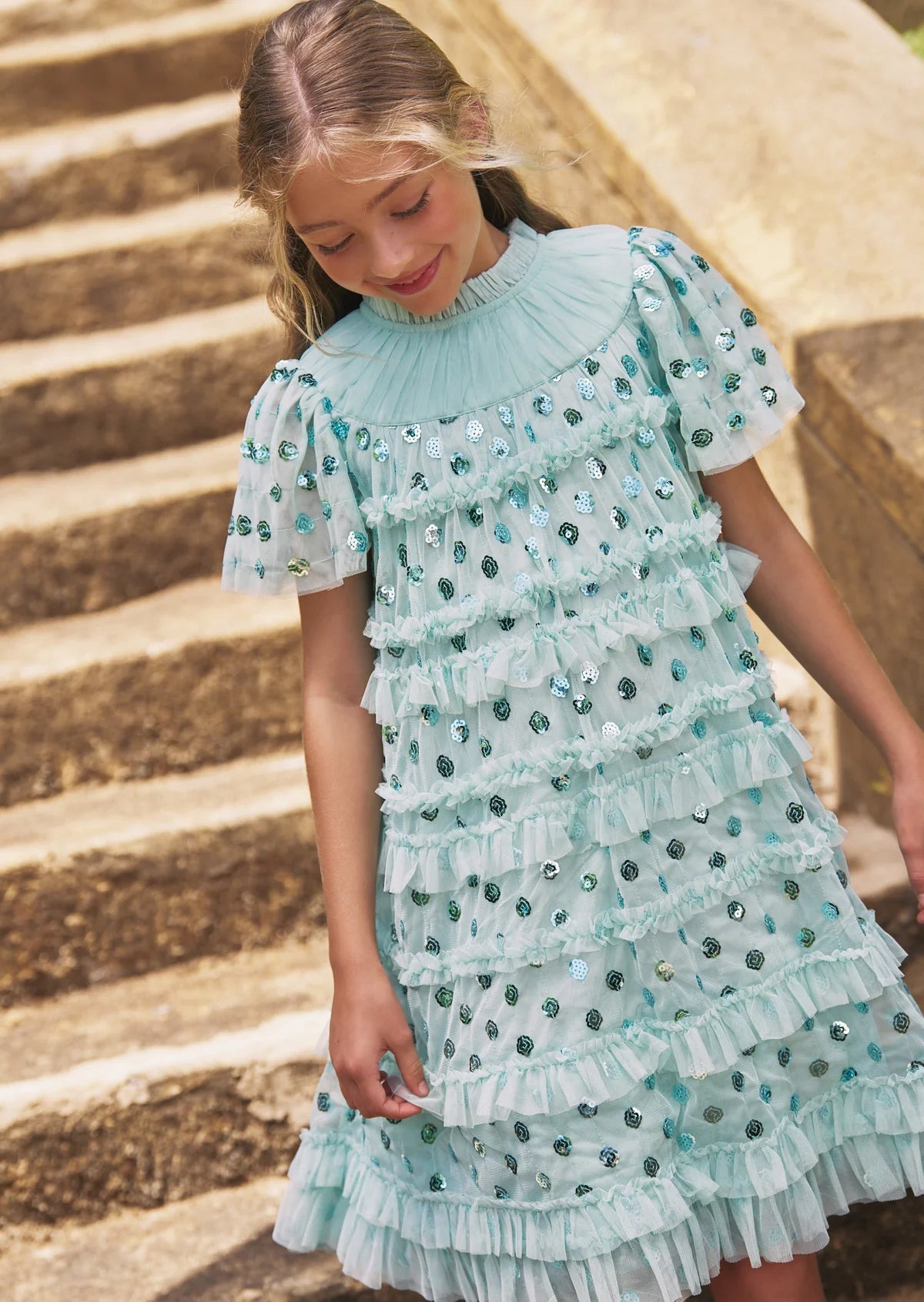 Bea Mesh Frill Dress