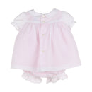 White & pink smocked dress