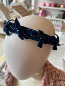 Thin Velvet Bow Headband