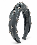 Glossy Charcoal Stars Headband