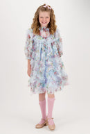 Luella Floral Tulle Dress Baby Blue