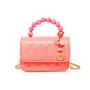 Quilted BFF Blossom Pearl Handle Handbag Bubblegum