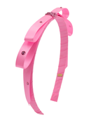 Thin Satin Headband - Hot Pink