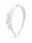 Thin Satin Headband - Ivory