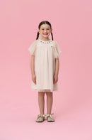 Beige Tulle Dress