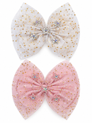 Celestial Stars Rhinestone Tulle Bow 1pc