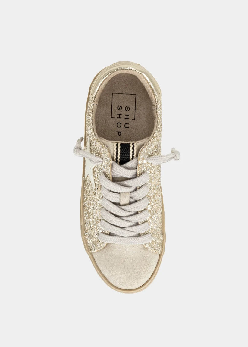Paula Mini Sneakers - Golden Glitter