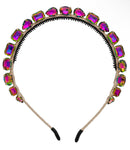 Beauty Queen Headband - Crystalized Midnight Rainbow