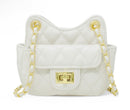 Girls Tiny Quilted Treasure Purse - White