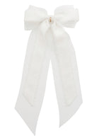 Primrose Princess Long Tail Bow Clip - White