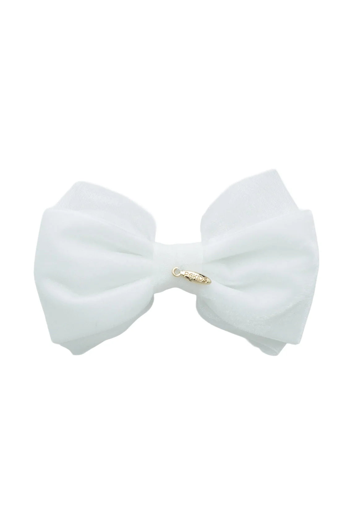 Demi Velvet Bow Clip - White