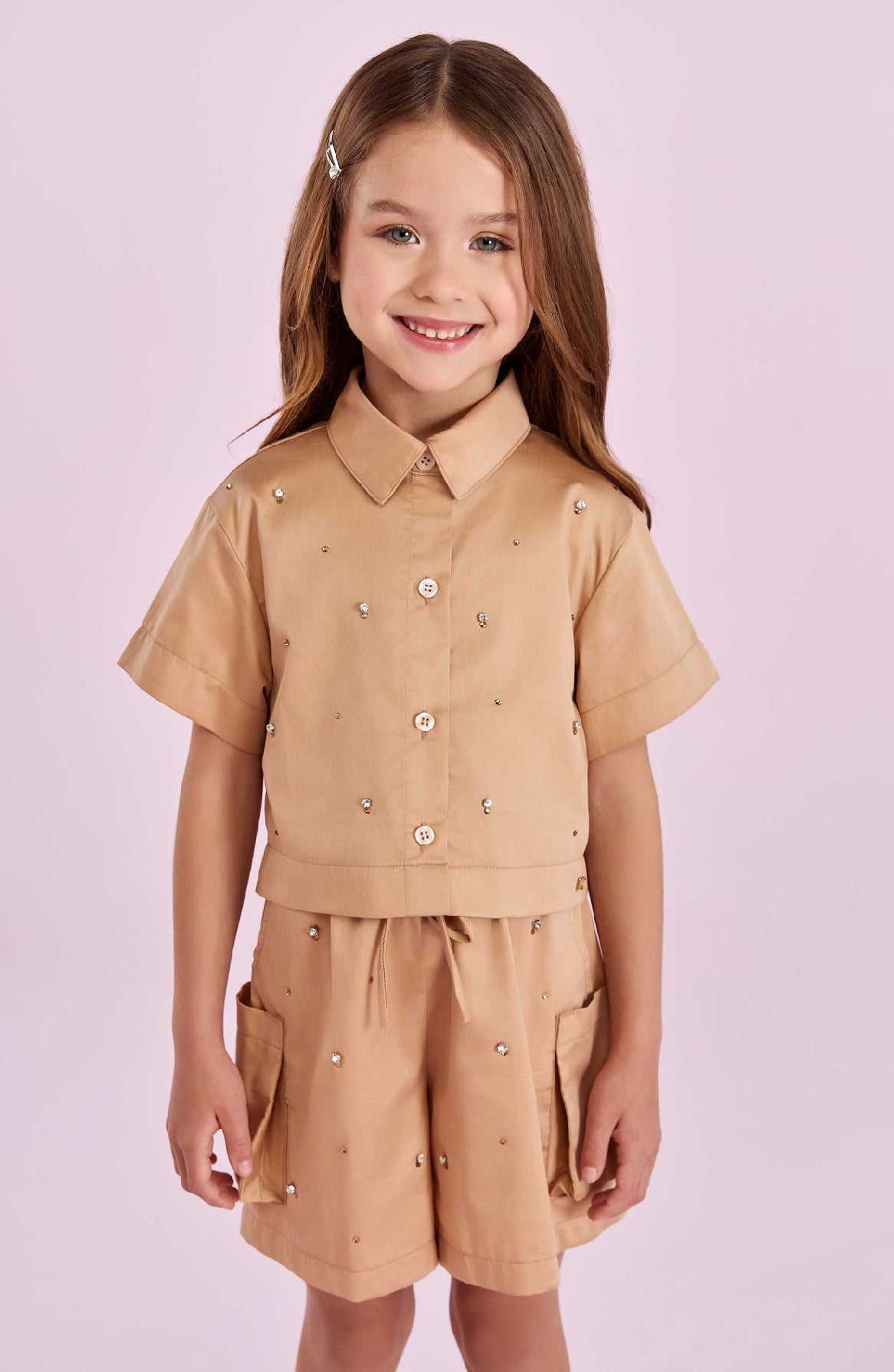 Beige Short Set