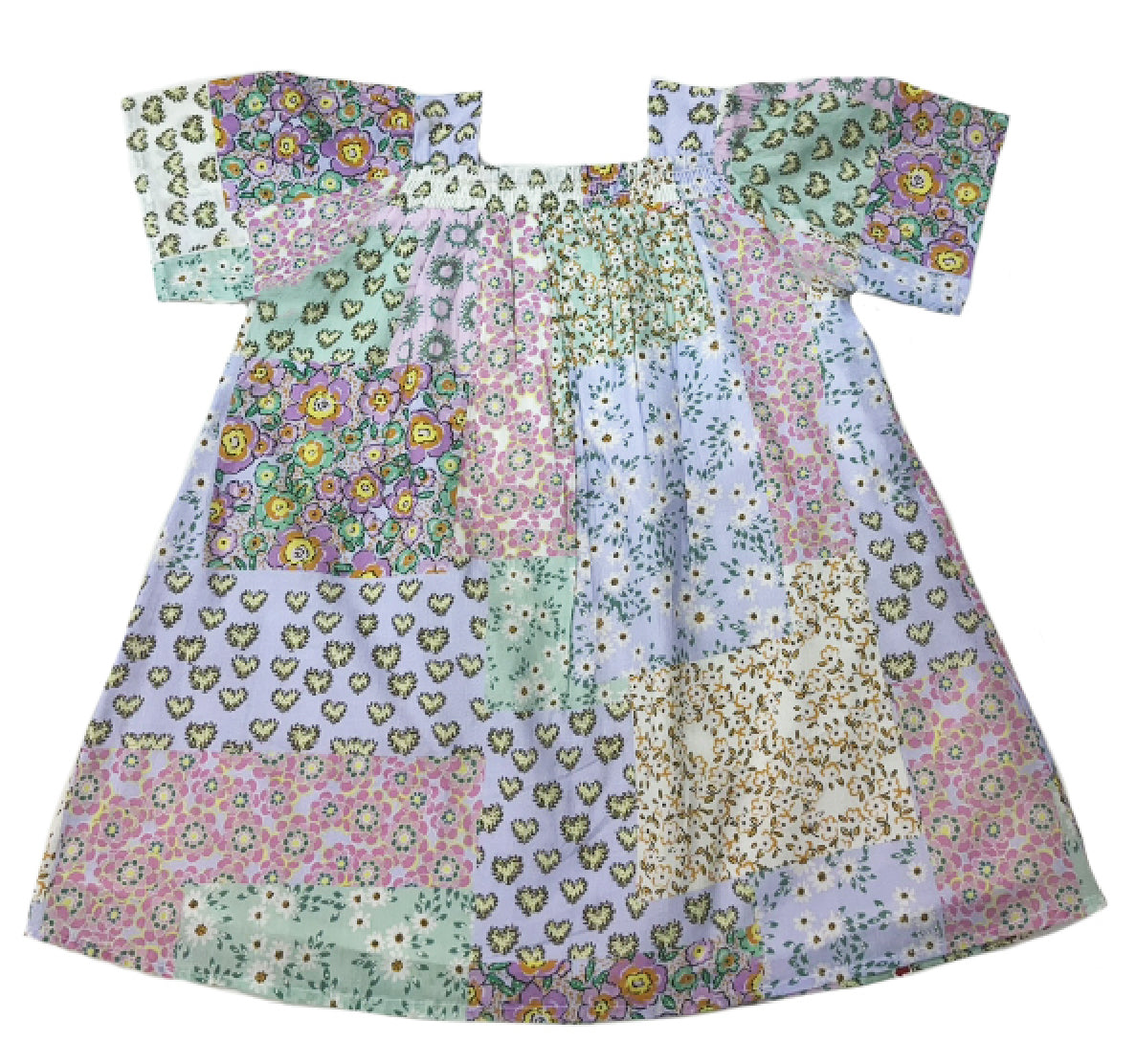 Hearts Patchwork Girls Breezy Dress