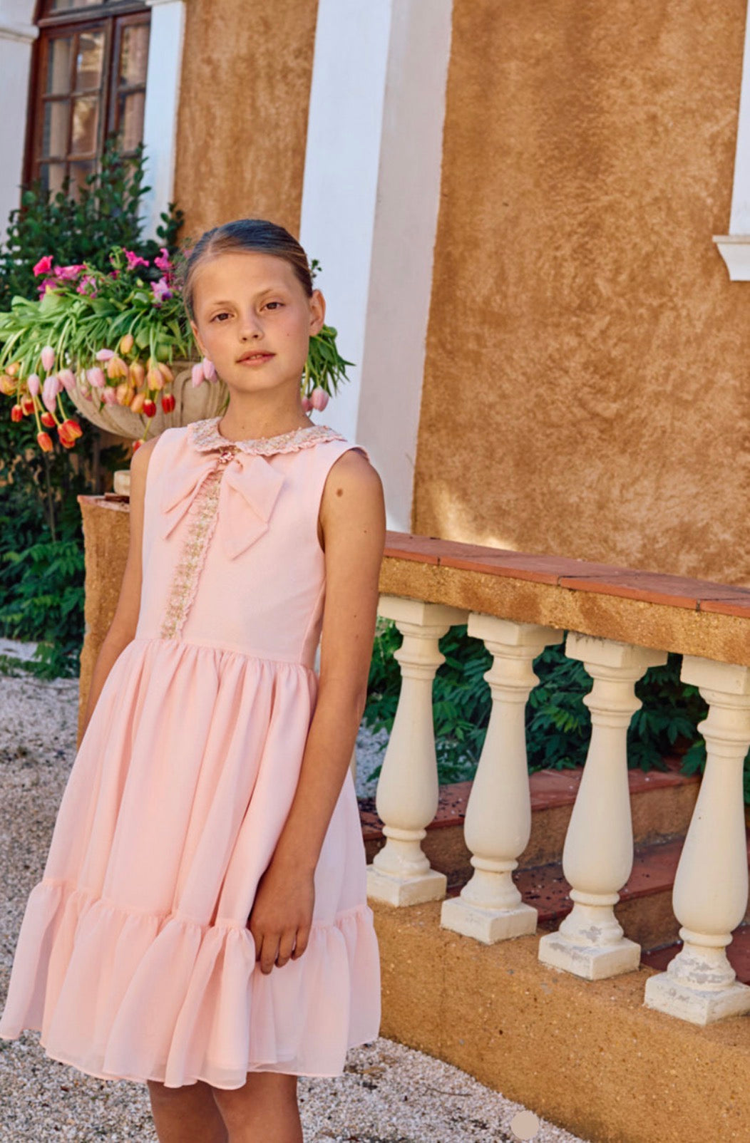 Pale Pink & Golden Dress