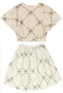 Flower Embroidered Set