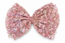 Dusty Rose Floral Lace Bow