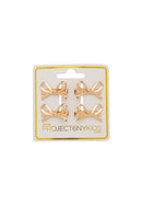 Teenie Queenie Clip Set Of 4 - Gold