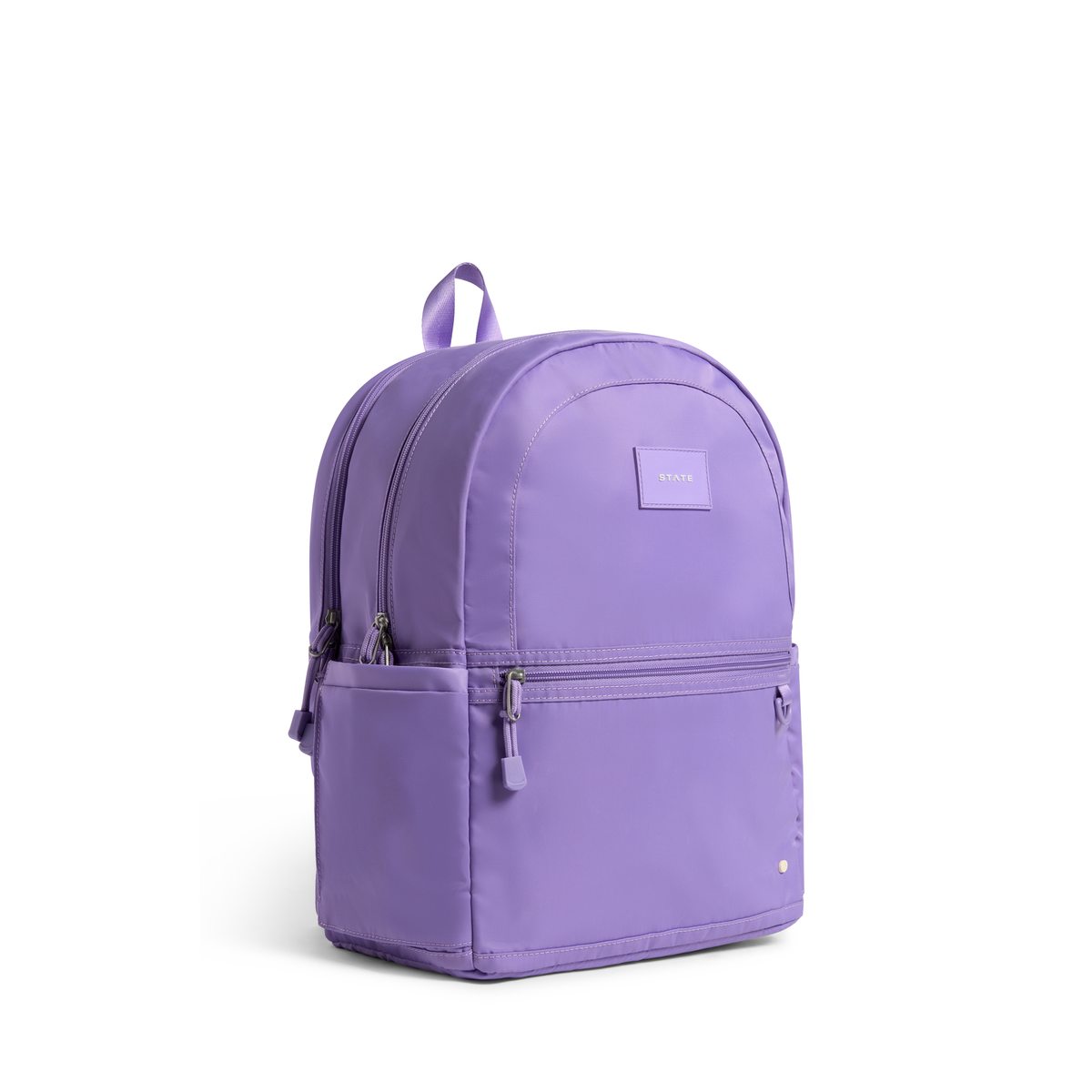 Nylon Kane Double Pocket Backpack Purple
