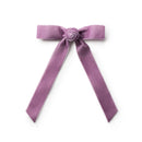 Rosette Velvet Long Tail Clip Lavender