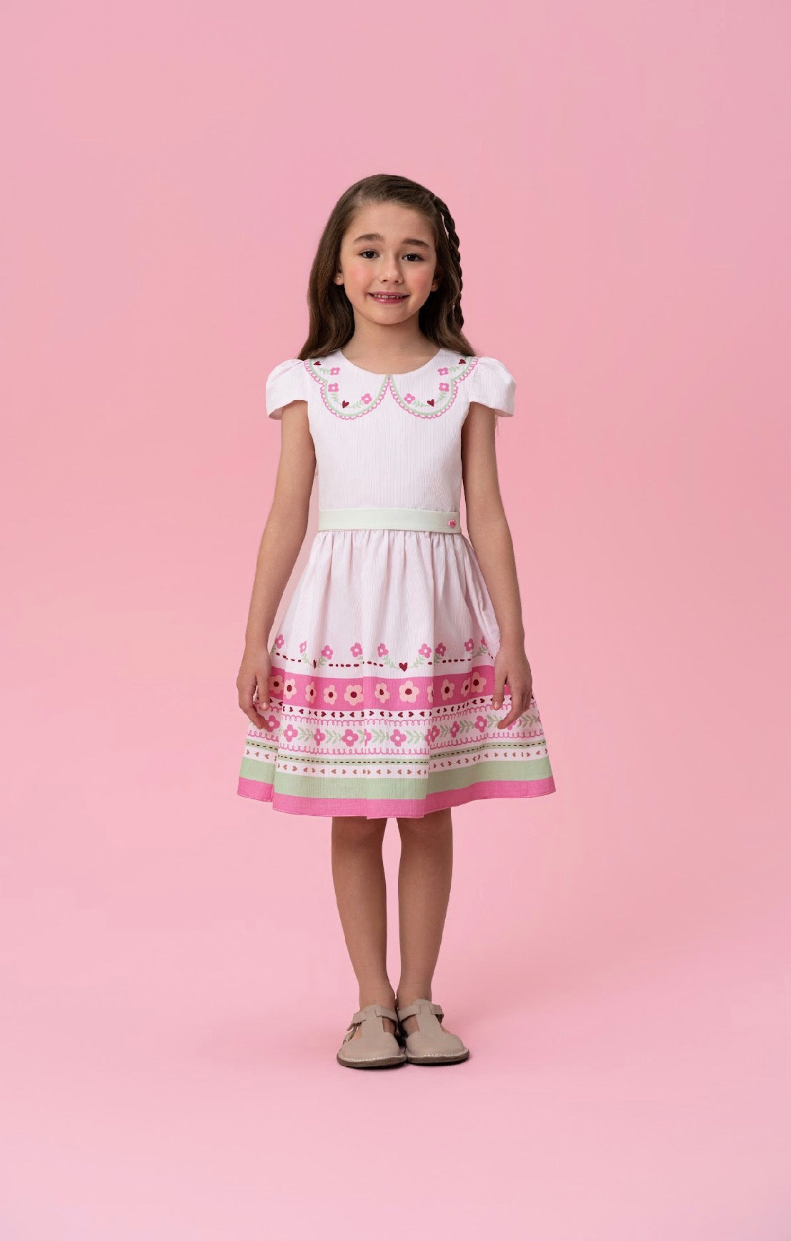 Green & Pink Dress