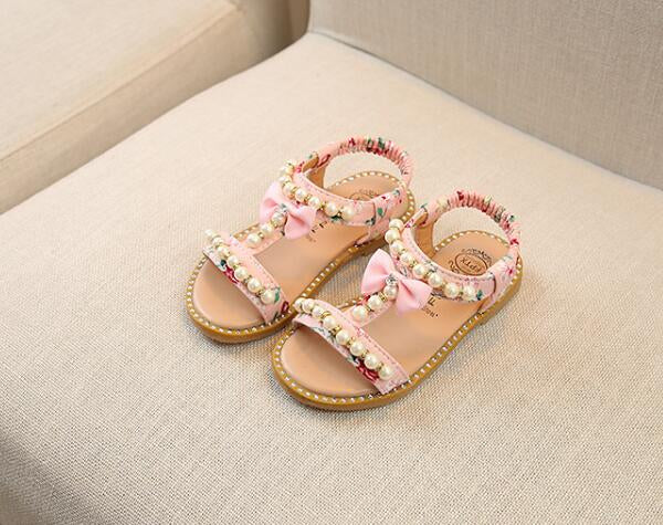 Pink Pearled Sandals