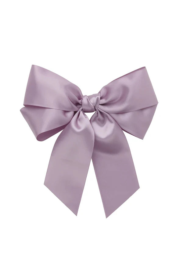 Oversized Bow Pony/Clip - Fresco