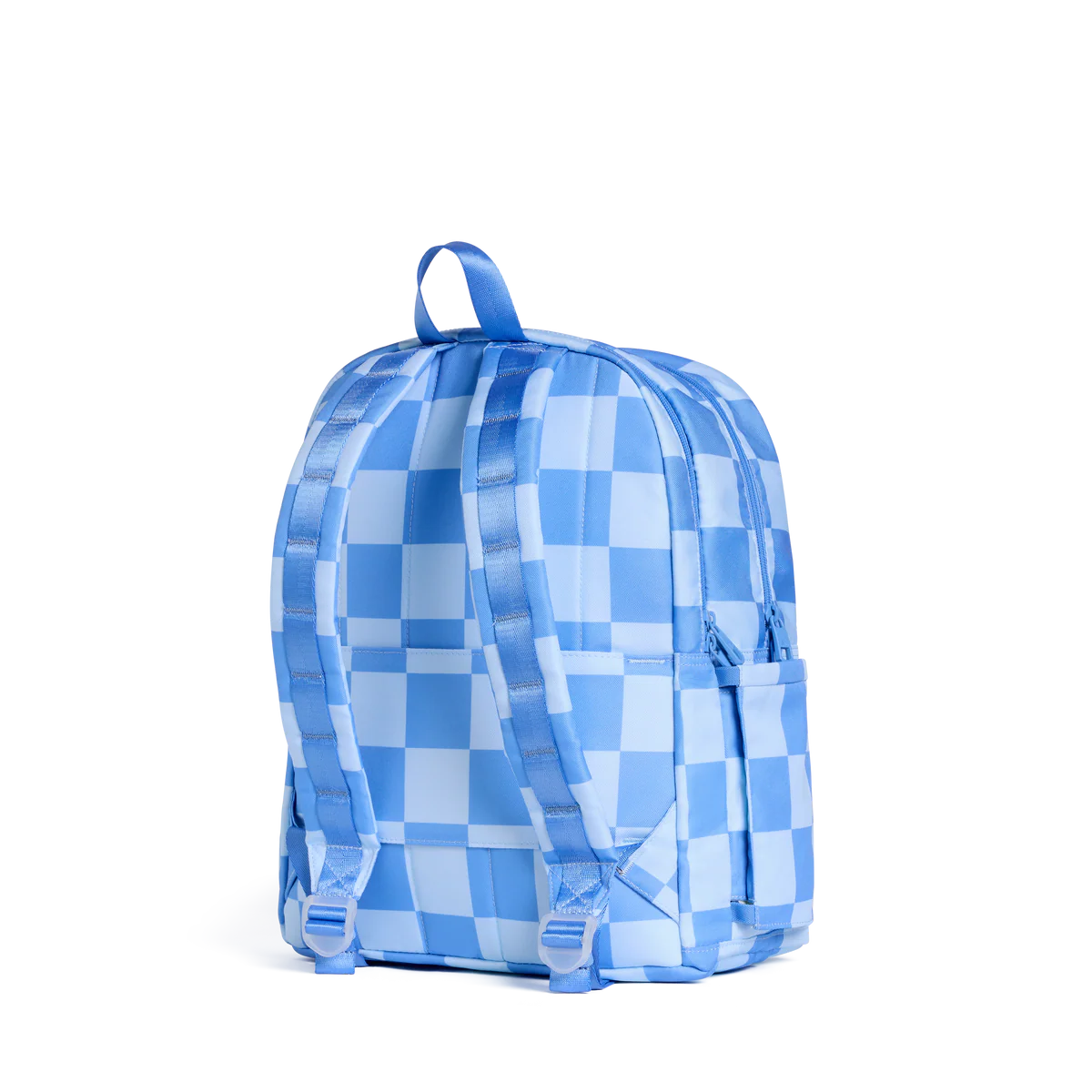 Kane Double Pocket Backpack Blue Check