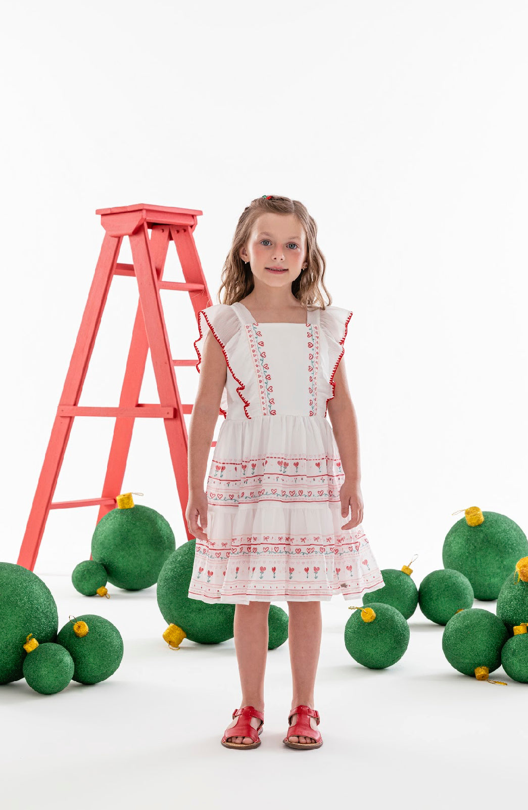 Red Hearts & Flowers Dress