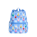 Kane Double Pocket Backpack Blue Check
