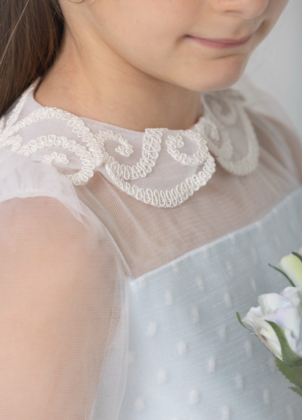 Light Blue Tergal Dress