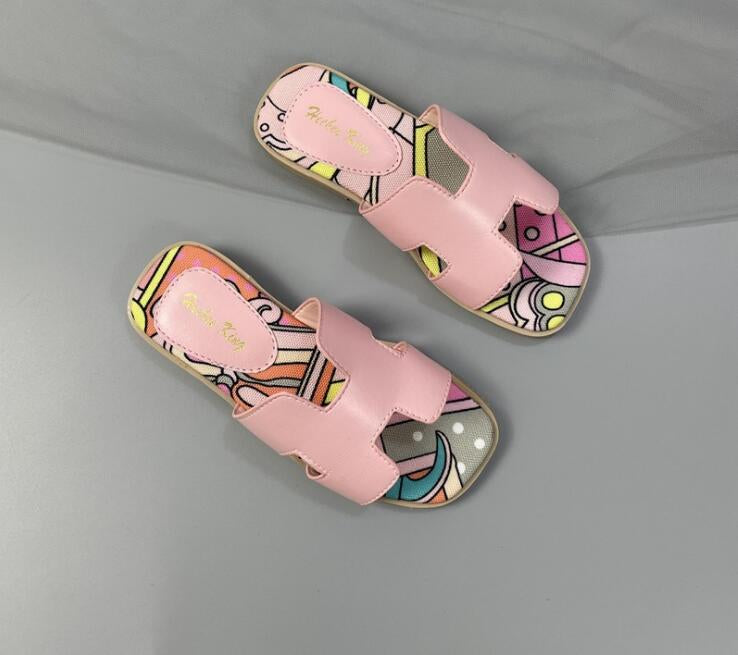 Pink Patterned Sandals