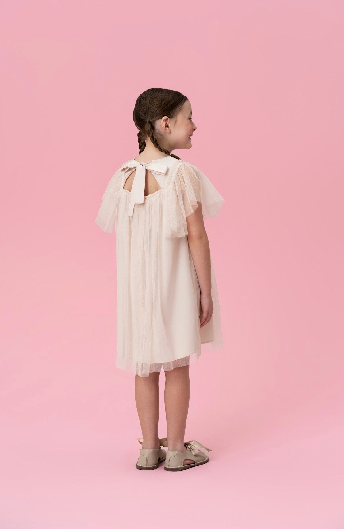 Beige Tulle Dress