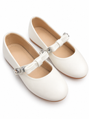 Off White With Stones Ballerina