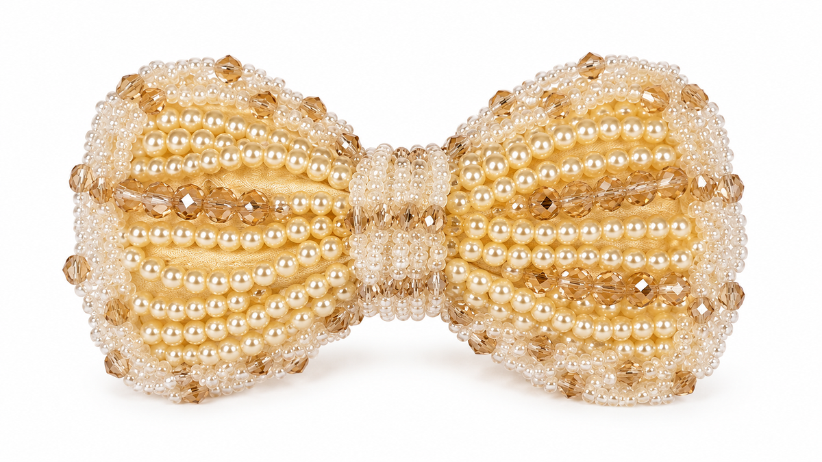 Pearls Bow Headband