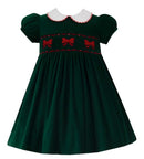 Red Bows & Green Baby Dress