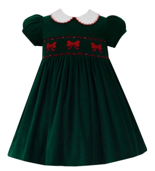 Red Bows & Green Baby Dress