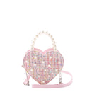 Heart Tweed Crossbody