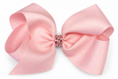 Blush Pink Rhinestone Bow