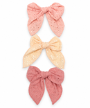 Embroidered Eyelet Bow