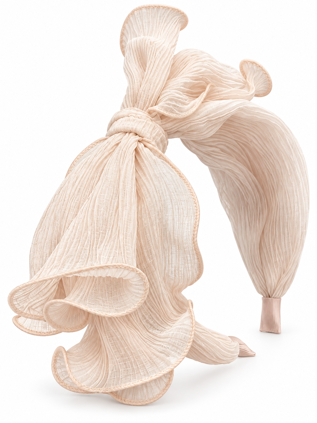 Elegant Pleated Headband - Blush