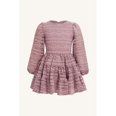 Pink Sienna Tiered Lace Dress