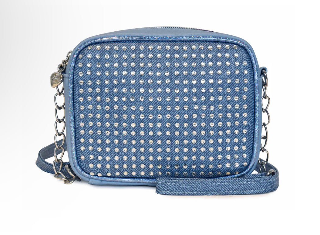 Rhinestone Denim Crossbody