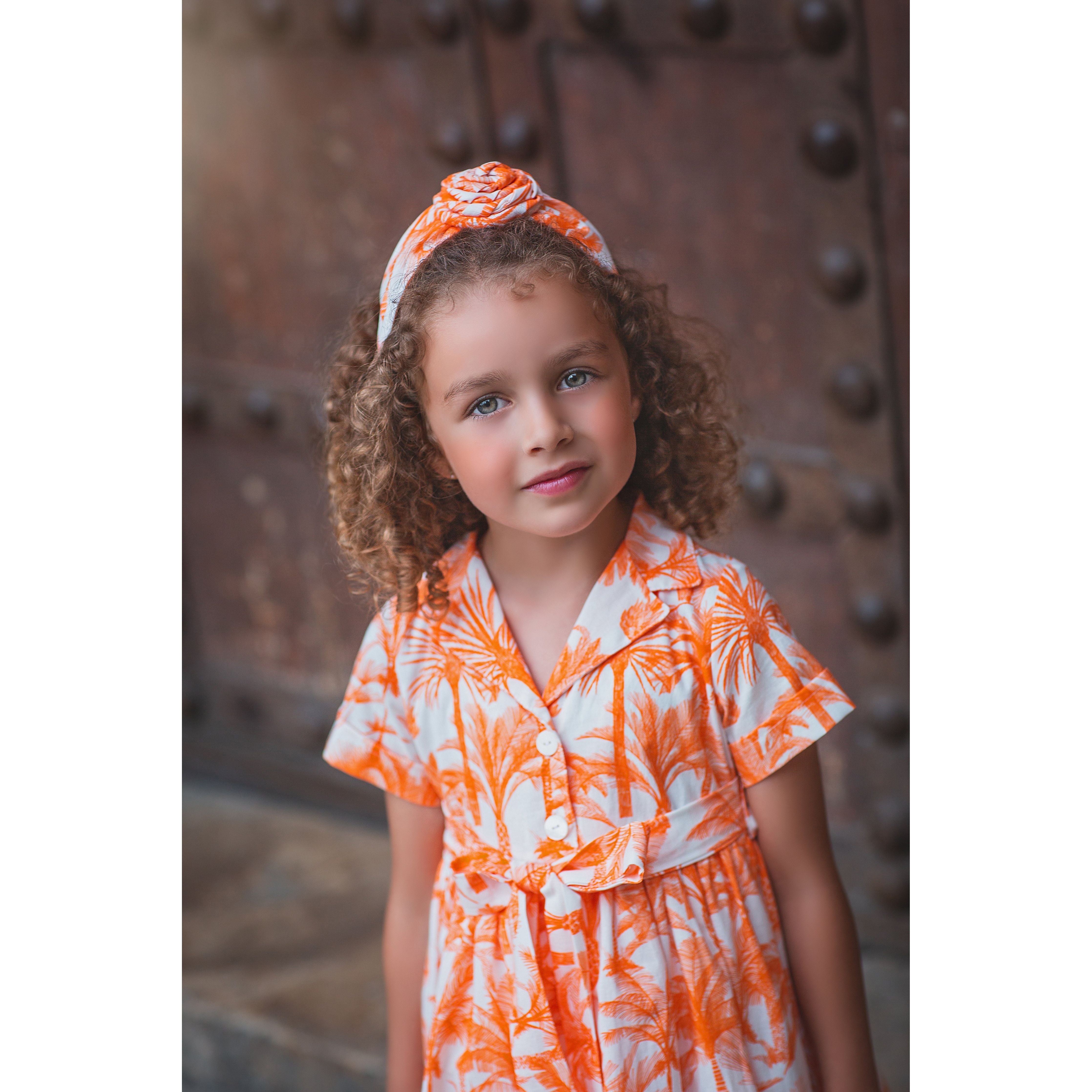 Amazing orange patterned dress