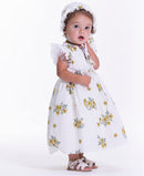 White & Yellow Flowers Dress